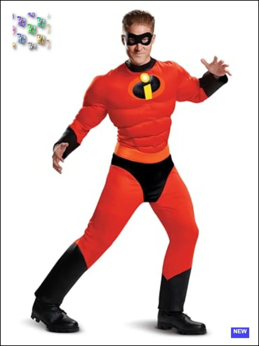 The Incredibles Mr. Incredible Adult Costume Plus Size Cosplay Jumpsuit with